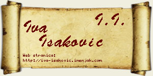 Iva Isaković vizit kartica
